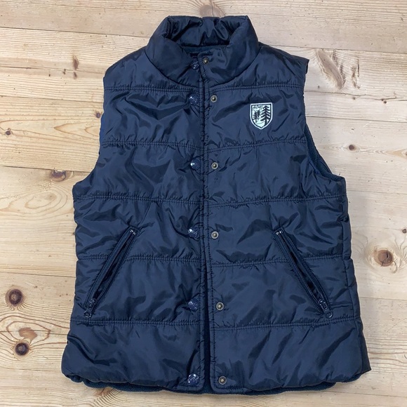 American Eagle Outfitters Jackets & Blazers - American Eagle Outfitters Ladies XS Navy Blue Puffer Vest Nylon Fleece Lined